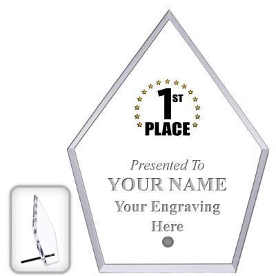 6" ECONOMY DIAMOND CLEAR ACRYL