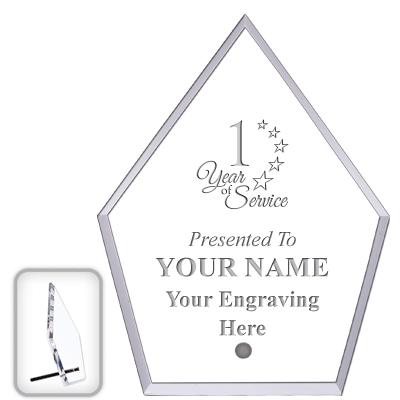 6" ECONOMY DIAMOND CLEAR ACRYL