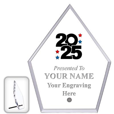 6" ECONOMY DIAMOND CLEAR ACRYL