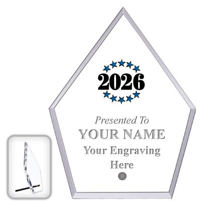 6" ECONOMY DIAMOND CLEAR ACRYL