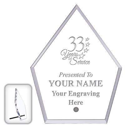 6" ECONOMY DIAMOND CLEAR ACRYL