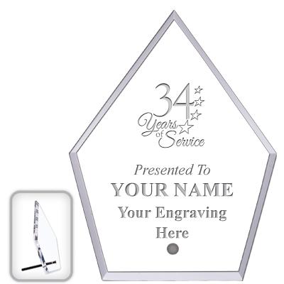 6" ECONOMY DIAMOND CLEAR ACRYL