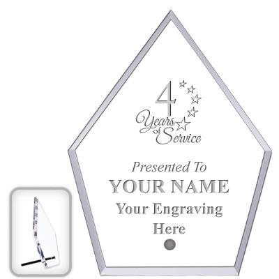 6" ECONOMY DIAMOND CLEAR ACRYL