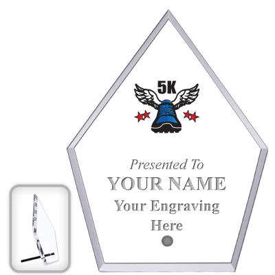 6" ECONOMY DIAMOND CLEAR ACRYL