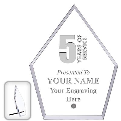 6" ECONOMY DIAMOND CLEAR ACRYL