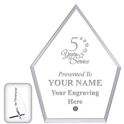 6" ECONOMY DIAMOND CLEAR ACRYL