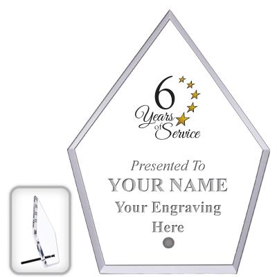 6" ECONOMY DIAMOND CLEAR ACRYL