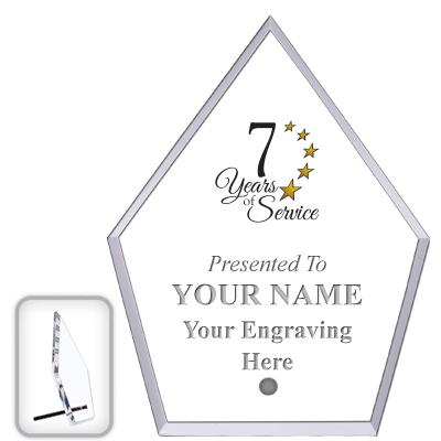 6" ECONOMY DIAMOND CLEAR ACRYL