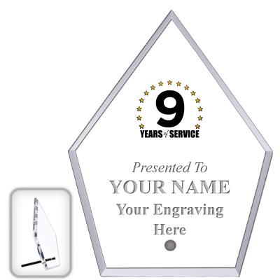 6" ECONOMY DIAMOND CLEAR ACRYL