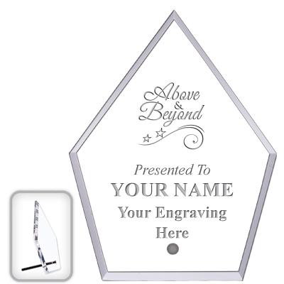 6" ECONOMY DIAMOND CLEAR ACRYL