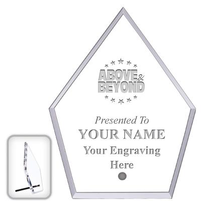 6" ECONOMY DIAMOND CLEAR ACRYL