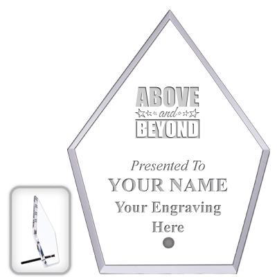 6" ECONOMY DIAMOND CLEAR ACRYL