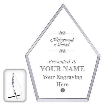 6" ECONOMY DIAMOND CLEAR ACRYL