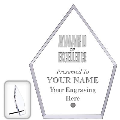 6" ECONOMY DIAMOND CLEAR ACRYL