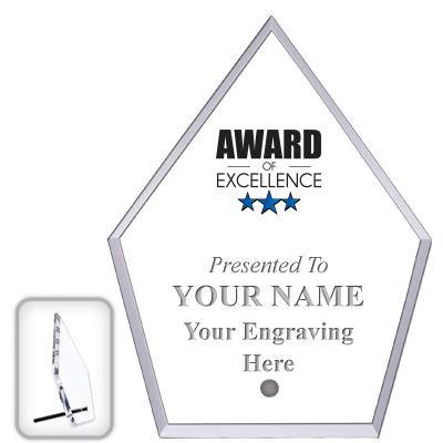 6" ECONOMY DIAMOND CLEAR ACRYL