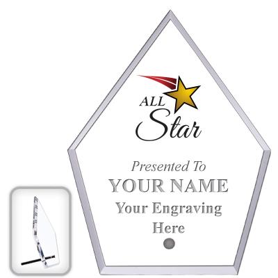 6" ECONOMY DIAMOND CLEAR ACRYL