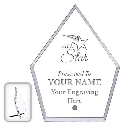 6" ECONOMY DIAMOND CLEAR ACRYL