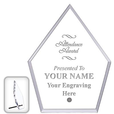 6" ECONOMY DIAMOND CLEAR ACRYL