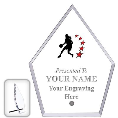 6" ECONOMY DIAMOND CLEAR ACRYL