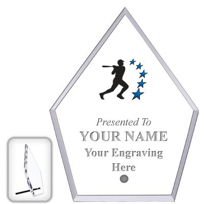 6" ECONOMY DIAMOND CLEAR ACRYL