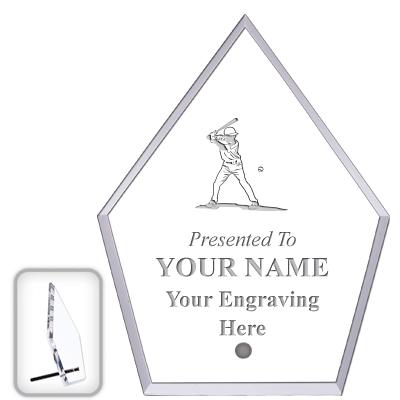 6" ECONOMY DIAMOND CLEAR ACRYL