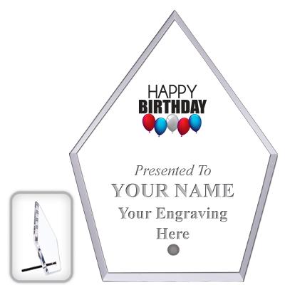 6" ECONOMY DIAMOND CLEAR ACRYL