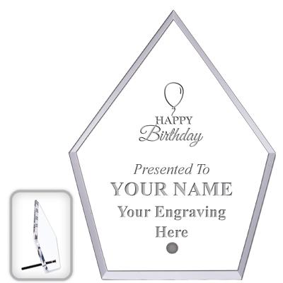 6" ECONOMY DIAMOND CLEAR ACRYL