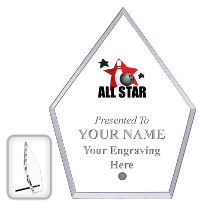 6" ECONOMY DIAMOND CLEAR ACRYL