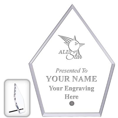 6" ECONOMY DIAMOND CLEAR ACRYL