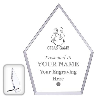 6" ECONOMY DIAMOND CLEAR ACRYL