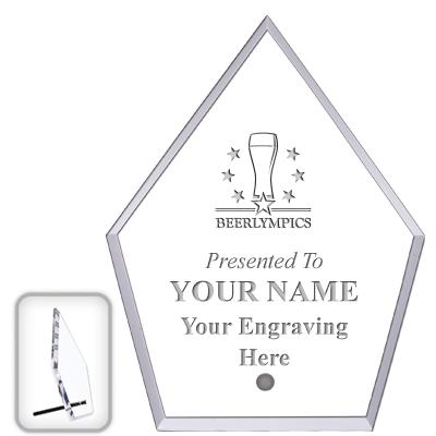 6" ECONOMY DIAMOND CLEAR ACRYL