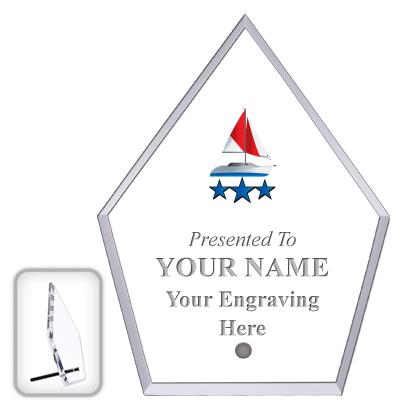 6" ECONOMY DIAMOND CLEAR ACRYL