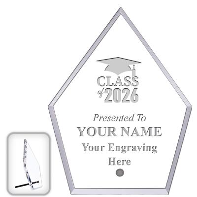 6" ECONOMY DIAMOND CLEAR ACRYL