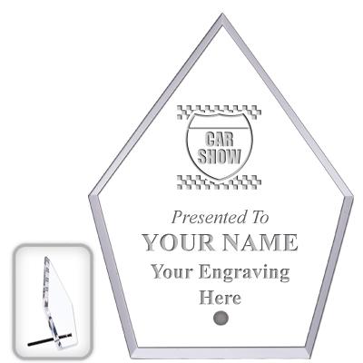 6" ECONOMY DIAMOND CLEAR ACRYL