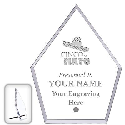 6" ECONOMY DIAMOND CLEAR ACRYL