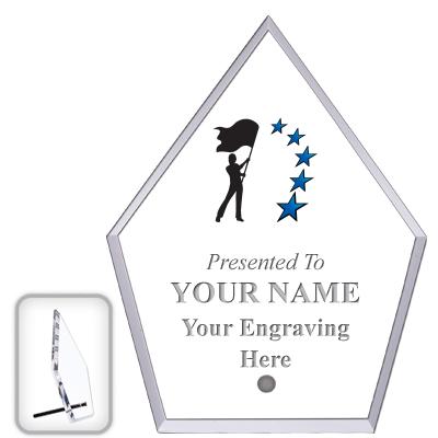 6" ECONOMY DIAMOND CLEAR ACRYL