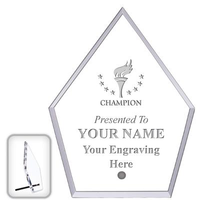 6" ECONOMY DIAMOND CLEAR ACRYL