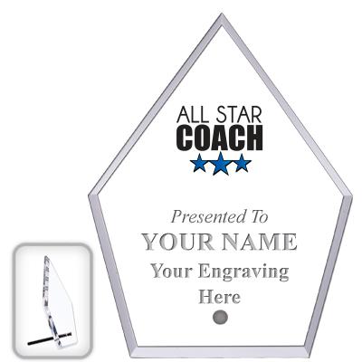 6" ECONOMY DIAMOND CLEAR ACRYL