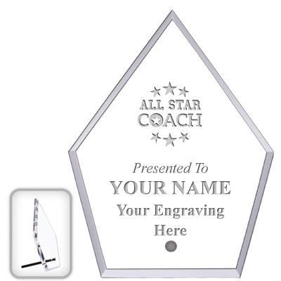 6" ECONOMY DIAMOND CLEAR ACRYL