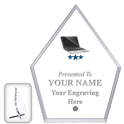 6" ECONOMY DIAMOND CLEAR ACRYL