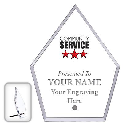 6" ECONOMY DIAMOND CLEAR ACRYL