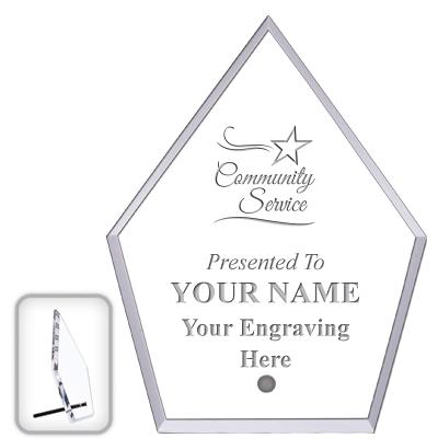 6" ECONOMY DIAMOND CLEAR ACRYL