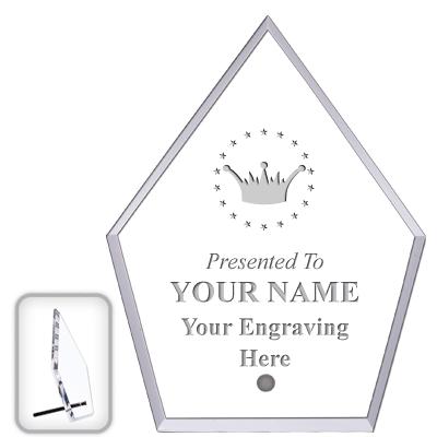 6" ECONOMY DIAMOND CLEAR ACRYL