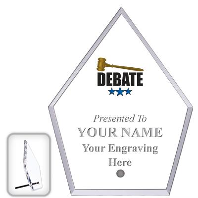 6" ECONOMY DIAMOND CLEAR ACRYL