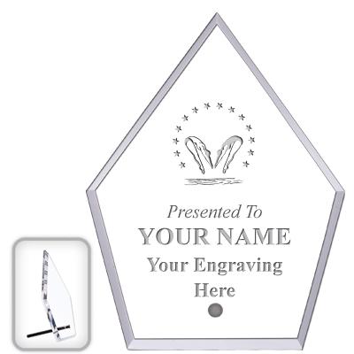 6" ECONOMY DIAMOND CLEAR ACRYL