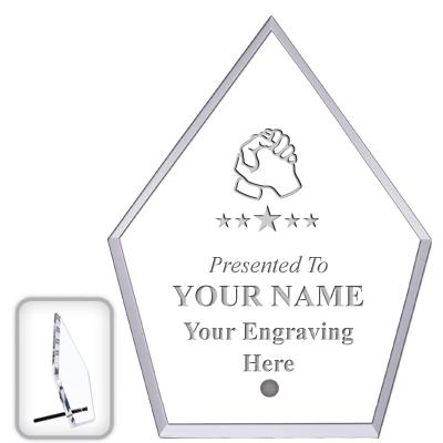 6" ECONOMY DIAMOND CLEAR ACRYL