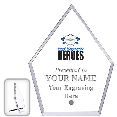 6" ECONOMY DIAMOND CLEAR ACRYL