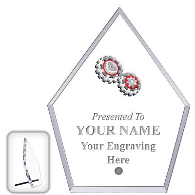 6" ECONOMY DIAMOND CLEAR ACRYL