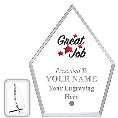 6" ECONOMY DIAMOND CLEAR ACRYL