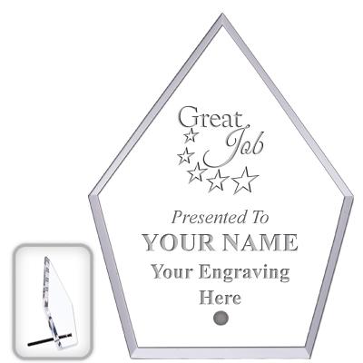 6" ECONOMY DIAMOND CLEAR ACRYL